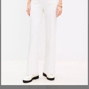 LOFT Cream Wide-Leg Trousers BNWT